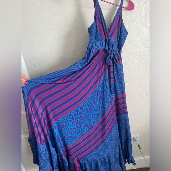 Blue, purple, and pink long dress - Picture 2 of 4